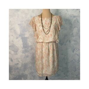 LOB Collection Ivory Floral Mini Dress size 3